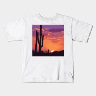 The Arid Cactus I Cowboy Ranch Dessert Kids T-Shirt